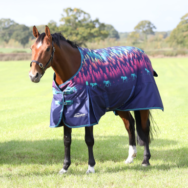 Shires Highlander Original 100 Turnout Rug Navy Forrest (RRP Â£84.99)